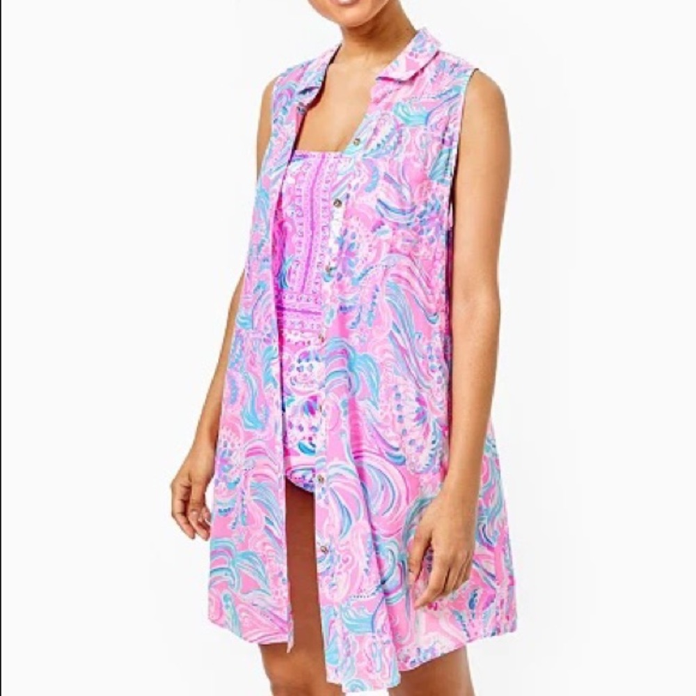 NWT Lilly Pulitzer sleeveless Natalie cover-up, M